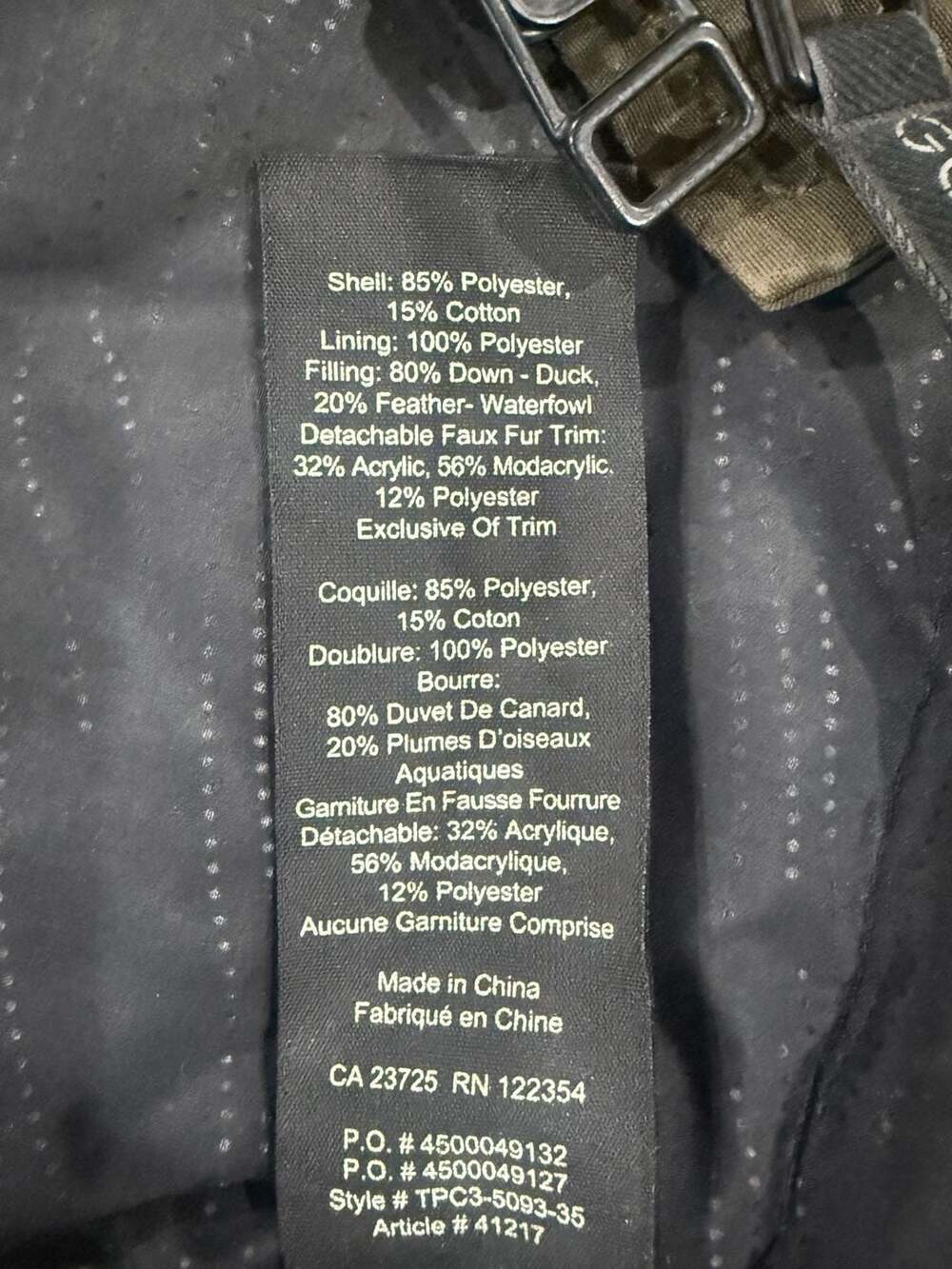 Golden by TNA Bancroft Parka Altitude Series Olive Green Down Coat Medium - Picture 16 of 16